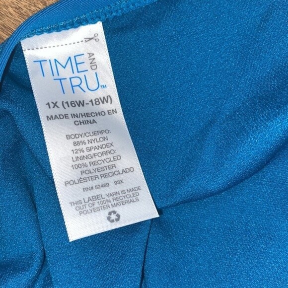 Time & Tru tropical high waisted bikini swimsuit - Picture 4 of 5